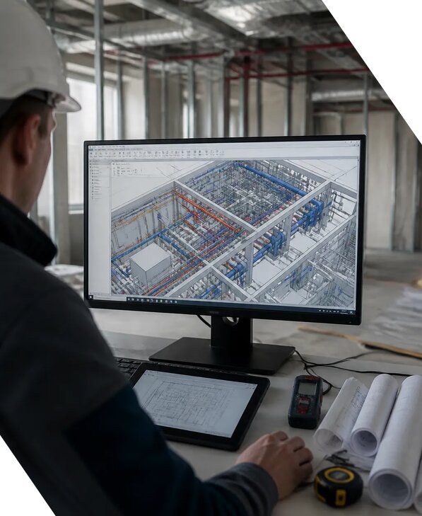 Создание BIM модели инженерных сетей для объектов в Феодосии
